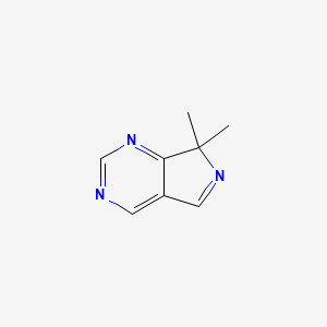 molecular formula C8H9N3 B578250 7,7-Dimethyl-7H-pyrrolo[3,4-d]pyrimidine CAS No. 13797-06-3