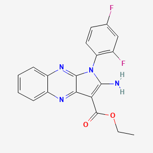 molecular formula C19H14F2N4O2 B5782514 Ethyl 2-amino-1-(2,4-difluorophenyl)-1H-pyrrolo(2,3-B)quinoxaline-3-carboxylate 