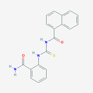 molecular formula C19H15N3O2S B5782662 N-[(2-carbamoylphenyl)carbamothioyl]naphthalene-1-carboxamide 