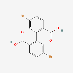 molecular formula C14H8Br2O4 B578269 Diphenic acid, 5,5'-dibromo- CAS No. 13974-99-7