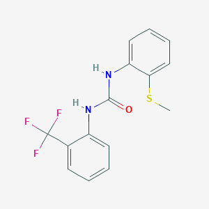 molecular formula C15H13F3N2OS B5782692 N-[2-(METHYLSULFANYL)PHENYL]-N'-[2-(TRIFLUOROMETHYL)PHENYL]UREA 