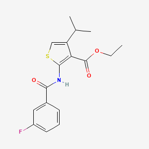 molecular formula C17H18FNO3S B5782732 Ethyl 2-[(3-fluorobenzoyl)amino]-4-propan-2-ylthiophene-3-carboxylate 