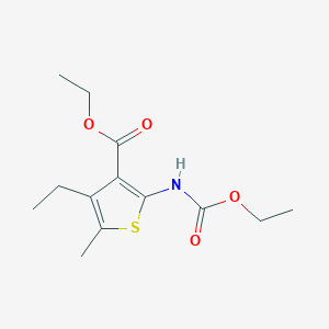 molecular formula C13H19NO4S B5782735 ethyl 2-[(ethoxycarbonyl)amino]-4-ethyl-5-methyl-3-thiophenecarboxylate 