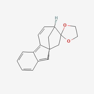 molecular formula C17H16O2 B578277 Spiro[1,3-dioxolane-2,8'(9'H)-[7H-7,9a]methanobenz[a]azulene] CAS No. 171-00-6