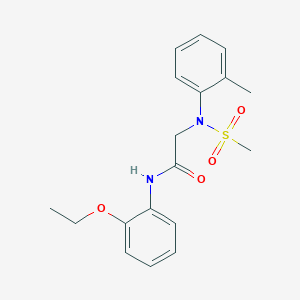 molecular formula C18H22N2O4S B5782840 N-(2-ethoxyphenyl)-2-(2-methyl-N-methylsulfonylanilino)acetamide 