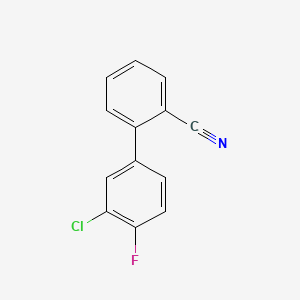 molecular formula C13H7ClFN B578292 2-(3-Chloro-4-fluorophenyl)benzonitrile CAS No. 1352318-35-4