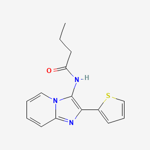 molecular formula C15H15N3OS B5782955 N-[2-(Thiophen-2-YL)imidazo[1,2-A]pyridin-3-YL]butanamide 