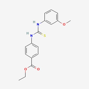 molecular formula C17H18N2O3S B5783143 Ethyl 4-[(3-methoxyphenyl)carbamothioylamino]benzoate 