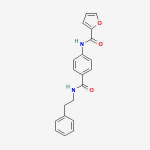 molecular formula C20H18N2O3 B5783145 N-{4-[(2-phenylethyl)carbamoyl]phenyl}furan-2-carboxamide 