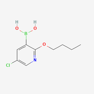 molecular formula C9H13BClNO3 B578318 (2-Butoxy-5-chloropyridin-3-yl)boronic acid CAS No. 1217501-44-4