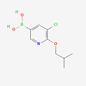 molecular formula C9H13BClNO3 B578320 3-Chloro-2-isobutoxypyridine-5-boronic acid CAS No. 1217500-89-4