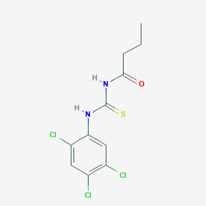 molecular formula C11H11Cl3N2OS B5783200 N-[(2,4,5-trichlorophenyl)carbamothioyl]butanamide 
