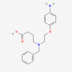 molecular formula C19H24N2O3 B578321 4-((2-(4-Aminophenoxy)ethyl)(benzyl)amino)butanoic acid CAS No. 1245647-07-7