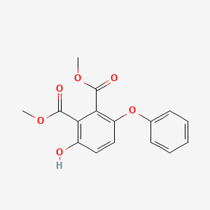 molecular formula C16H14O6 B5783213 Dimethyl 3-hydroxy-6-phenoxybenzene-1,2-dicarboxylate CAS No. 69836-72-2