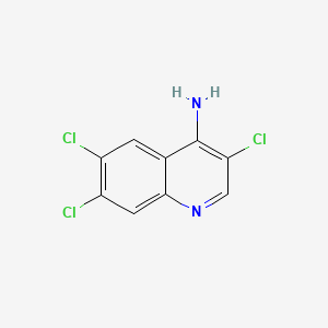 molecular formula C9H5Cl3N2 B578323 3,6,7-Trichloroquinolin-4-amine CAS No. 1210804-52-6