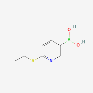 molecular formula C8H12BNO2S B578325 6-(Isopropylthio)pyridine-3-boronic acid CAS No. 1256345-90-0