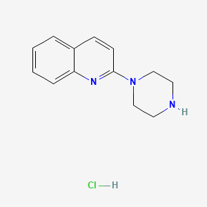 molecular formula C13H16ClN3 B578328 2-(Piperazin-1-yl)quinoline hydrochloride CAS No. 1245646-84-7