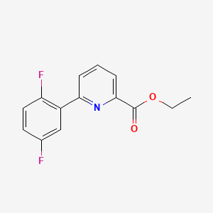 molecular formula C14H11F2NO2 B578330 Ethyl 6-(2,5-difluorophenyl)picolinate CAS No. 1330750-30-5