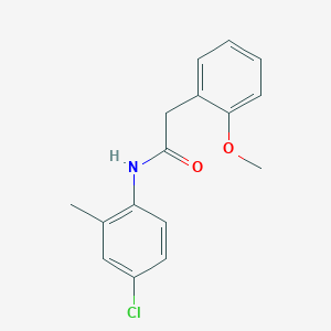 molecular formula C16H16ClNO2 B5783307 N-(4-chloro-2-methylphenyl)-2-(2-methoxyphenyl)acetamide 