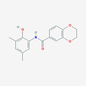 molecular formula C17H17NO4 B5783334 N-(2-hydroxy-3,5-dimethylphenyl)-2,3-dihydro-1,4-benzodioxine-6-carboxamide 