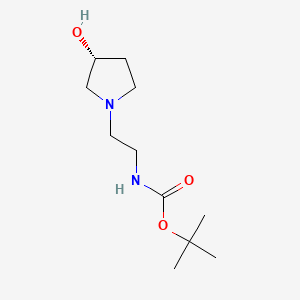 molecular formula C11H22N2O3 B578334 (3R)-1-(2-Boc-aminoethyl)-3-pyrrolidinol CAS No. 1212138-02-7