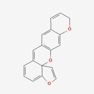 molecular formula C18H12O3 B578337 11H-Furo[3,2-G]pyrano[3,2-B]xanthene CAS No. 165-88-8