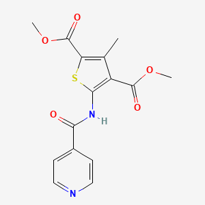 molecular formula C15H14N2O5S B5783374 dimethyl 5-(isonicotinoylamino)-3-methyl-2,4-thiophenedicarboxylate 