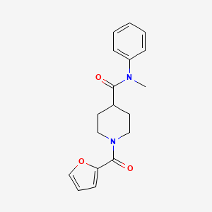 molecular formula C18H20N2O3 B5783382 1-(furan-2-carbonyl)-N-methyl-N-phenylpiperidine-4-carboxamide 