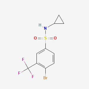 molecular formula C10H9BrF3NO2S B578339 4-Bromo-N-cyclopropyl-3-(trifluoromethyl)benzenesulfonamide CAS No. 1330750-34-9