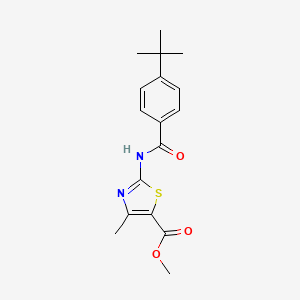 molecular formula C17H20N2O3S B5783407 Methyl 2-(4-tert-butylbenzamido)-4-methyl-1,3-thiazole-5-carboxylate 