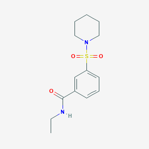 molecular formula C14H20N2O3S B5783461 N-ethyl-3-(piperidine-1-sulfonyl)benzamide 