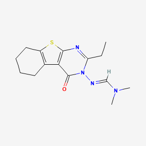 molecular formula C15H20N4OS B5783519 N'-(2-ethyl-4-oxo-5,6,7,8-tetrahydro-[1]benzothiolo[2,3-d]pyrimidin-3-yl)-N,N-dimethylmethanimidamide 