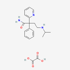 molecular formula C20H25N3O5 B578361 Desisopropyl Disopyramide Oxalate CAS No. 1216619-15-6