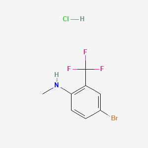 molecular formula C8H8BrClF3N B578368 4-Bromo-N-methyl-2-(trifluoromethyl)aniline hydrochloride CAS No. 1215206-44-2