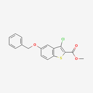 molecular formula C17H13ClO3S B578370 Methyl 5-(benzyloxy)-3-chlorobenzo[b]thiophene-2-carboxylate CAS No. 1259977-93-9