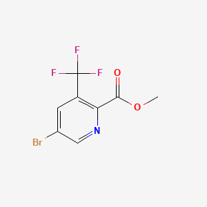 molecular formula C8H5BrF3NO2 B578375 Methyl 5-bromo-3-(trifluoromethyl)picolinate CAS No. 1214328-84-3