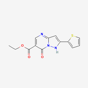 molecular formula C13H11N3O3S B5783845 ethyl 7-oxo-2-thiophen-2-yl-1H-pyrazolo[1,5-a]pyrimidine-6-carboxylate 