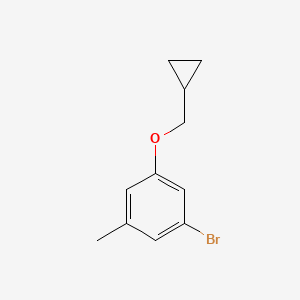 molecular formula C11H13BrO B578386 1-Bromo-3-(cyclopropylmethoxy)-5-methylbenzene CAS No. 1245563-11-4