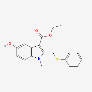 molecular formula C19H19NO3S B5783935 ethyl 5-hydroxy-1-methyl-2-[(phenylsulfanyl)methyl]-1H-indole-3-carboxylate 