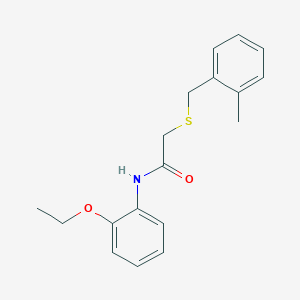 molecular formula C18H21NO2S B5783956 N-(2-ethoxyphenyl)-2-[(2-methylbenzyl)sulfanyl]acetamide 
