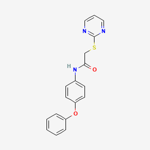 molecular formula C18H15N3O2S B5783961 N-(4-Phenoxy-phenyl)-2-(pyrimidin-2-ylsulfanyl)-acetamide 