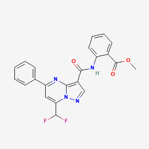 molecular formula C22H16F2N4O3 B5783984 METHYL 2-[7-(DIFLUOROMETHYL)-5-PHENYLPYRAZOLO[1,5-A]PYRIMIDINE-3-AMIDO]BENZOATE 