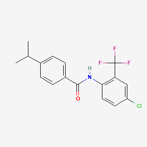 molecular formula C17H15ClF3NO B5784021 N-[4-chloro-2-(trifluoromethyl)phenyl]-4-propan-2-ylbenzamide 