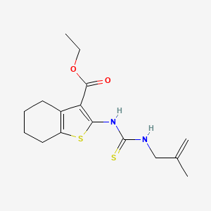molecular formula C16H22N2O2S2 B5784092 Ethyl 2-{[(2-methylprop-2-en-1-yl)carbamothioyl]amino}-4,5,6,7-tetrahydro-1-benzothiophene-3-carboxylate 