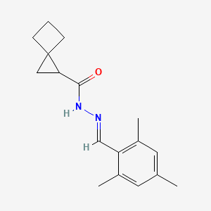 molecular formula C17H22N2O B5784105 N'-[(E)-(2,4,6-trimethylphenyl)methylidene]spiro[2.3]hexane-1-carbohydrazide 