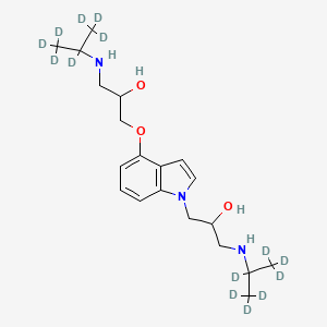 molecular formula C20H33N3O3 B578413 N-(3-Isopropylamino-2-hydroxypropyl) Pindolol-d14 CAS No. 1246815-15-5