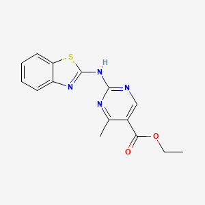molecular formula C15H14N4O2S B5784144 Ethyl 2-(1,3-benzothiazol-2-ylamino)-4-methylpyrimidine-5-carboxylate 