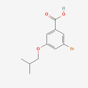 molecular formula C11H13BrO3 B578426 3-Bromo-5-isobutoxybenzoic acid CAS No. 1228956-99-7