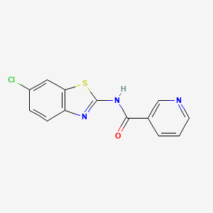 molecular formula C13H8ClN3OS B5784272 N-(6-chloro-1,3-benzothiazol-2-yl)pyridine-3-carboxamide 