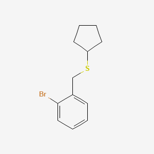 molecular formula C12H15BrS B578432 2-(S-Cyclopentylthiomethyl)-1-bromobenzene CAS No. 1309978-20-8